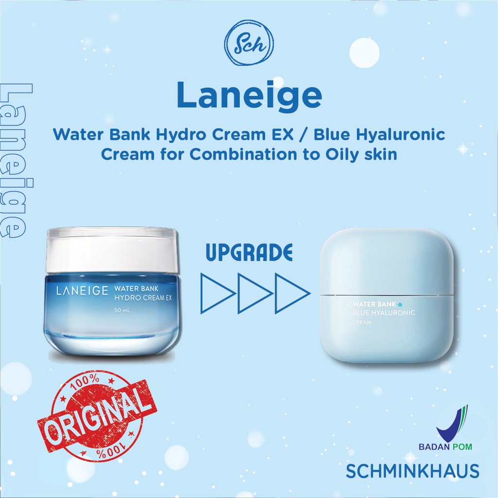 [BPOM] LANEIGE Water Bank ( Hydro Cream EX / Blue Hyaluronic Cream for