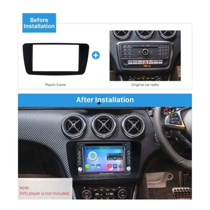 Frame Double Din Head Unit Mercedes Benz A Class W176 2013 2015