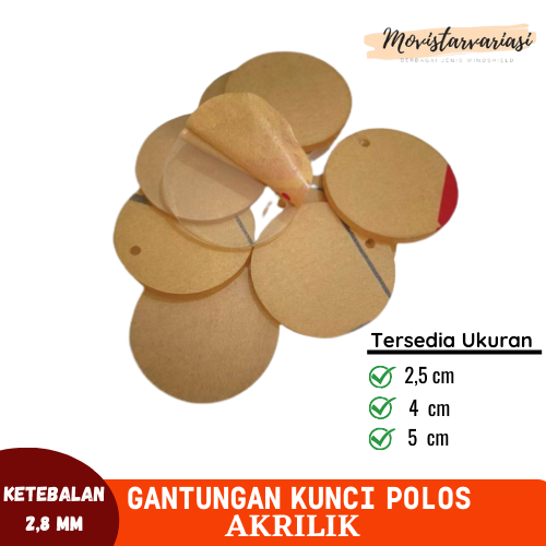 Ganci Akrilik Polos Ganci Akrilik Bening Polos Bulat Gantungan Kunci ...