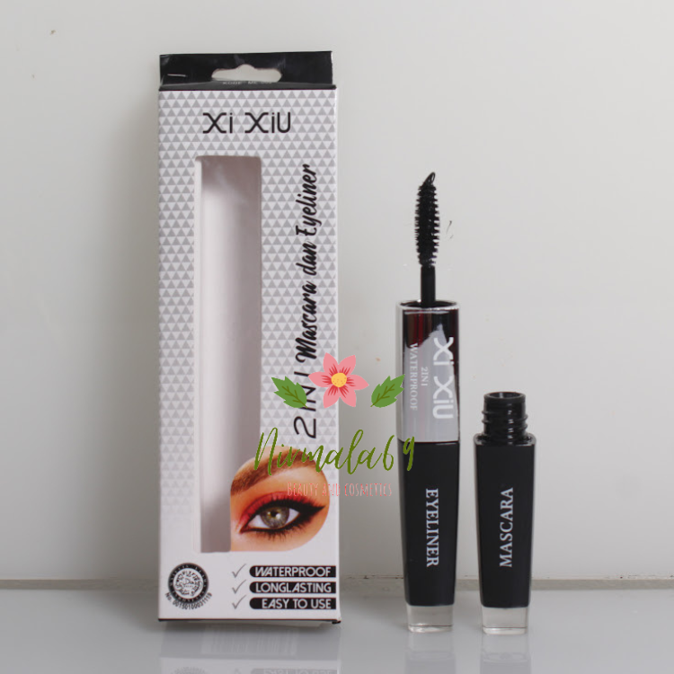 Xi xiu 2 in 1 Mascara Dan Eyeliner Waterproof /sipat xiuxiu/xixiu Maskara tahan lama/xiu xiu