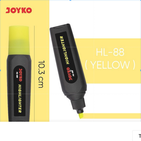 Stabilo Joyko HL-88 Neon Colors Body Black Series - kuning