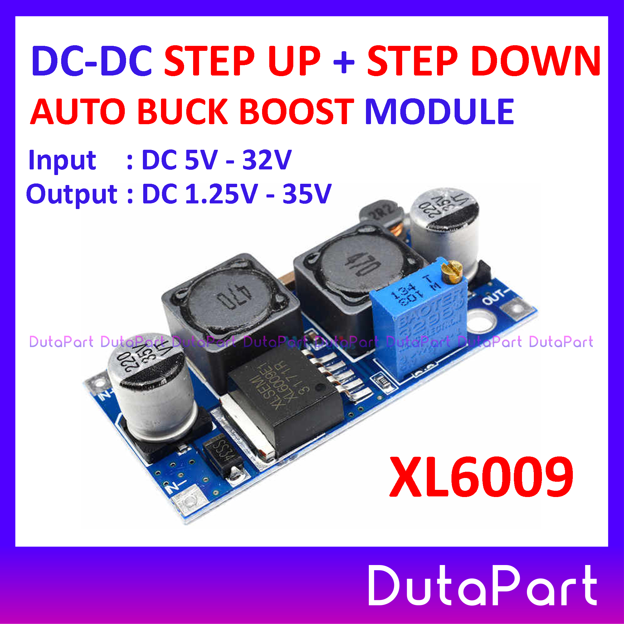 Dc Dc Step Up Step Down Auto Adj Buck Boost Converter Module Xl6009