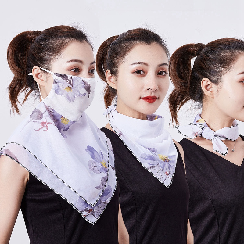 2PCS Women Sun Facecloth Neck Gaiter Sun Proof Face Cover Outdoors
