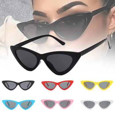 EL3TZ Women Vintage Triangle Sexy Cat Eye Sunglasses Sunglasses Anti-UV Colorful Eyewear