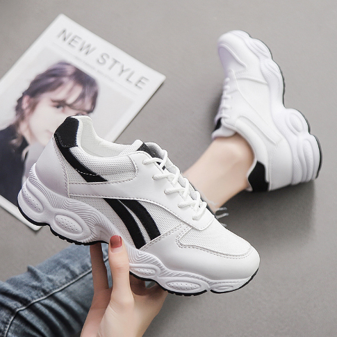 Sepatu Wanita Import Double Stripes Pink Blue Black White