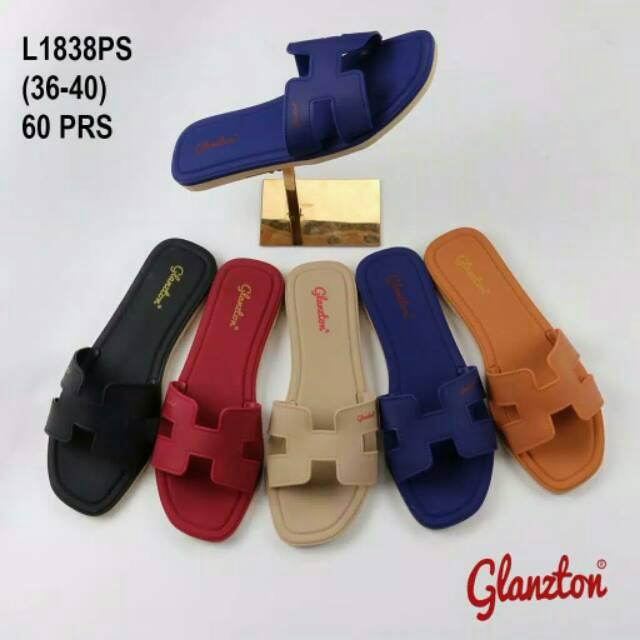 Sandal Selop Wanita Karet Teplek / Selop Cocop Karet Wanita Terlaris / Sandal Flat Jelly Wanita / Fhatan Sendal Selop Cocop Jelly