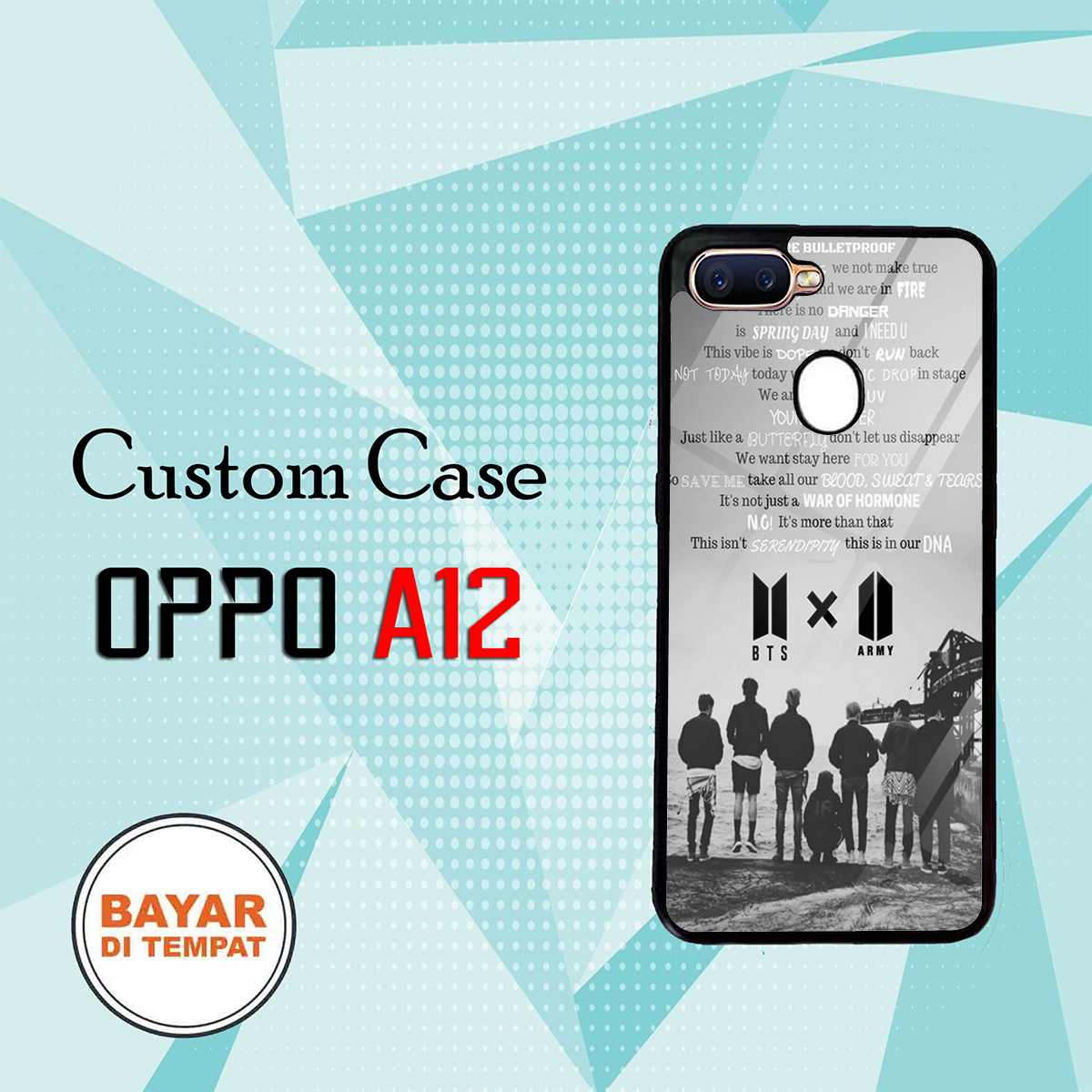 casing hp bts oppo a12