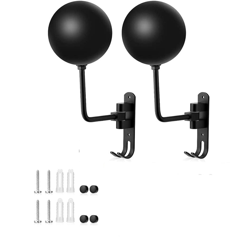 180° Motorcycle Helmet Rack, Rotation Metal Helmet Holder Wall Mount