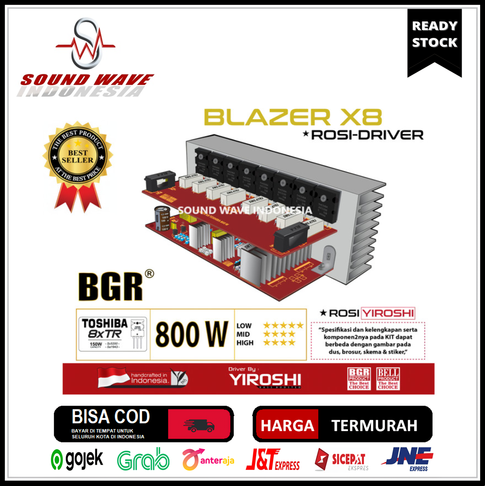 KIT BLAZER X8 YIROSHI 800W POWER AMPLIFIER BELL | Lazada Indonesia