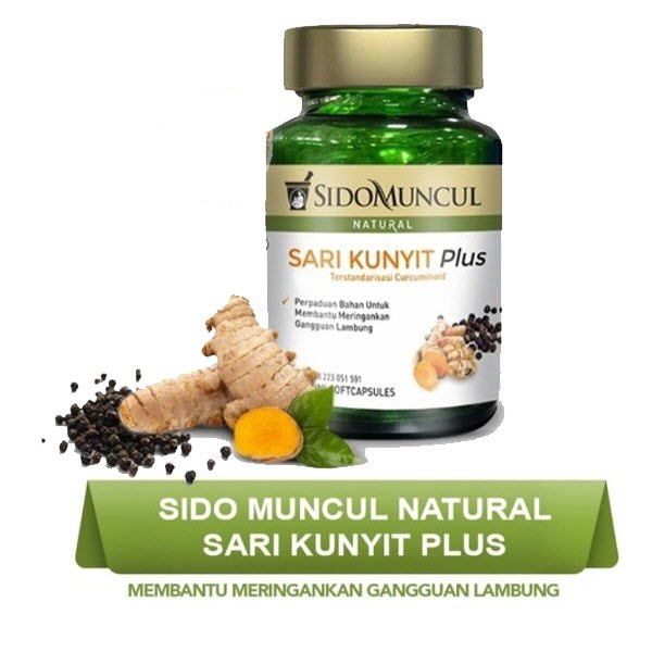 Sido Muncul Natural Sari Kunyit Plus 50 Kapsul Sidomuncul Sari Kunyit Plus 50 Soft Capsule 0483