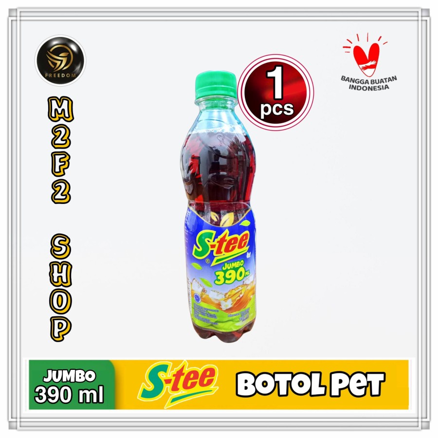 S Tee Stee Jumbo Minuman Teh Botol Pet 390 Ml Kemasan Satuan Lazada Indonesia