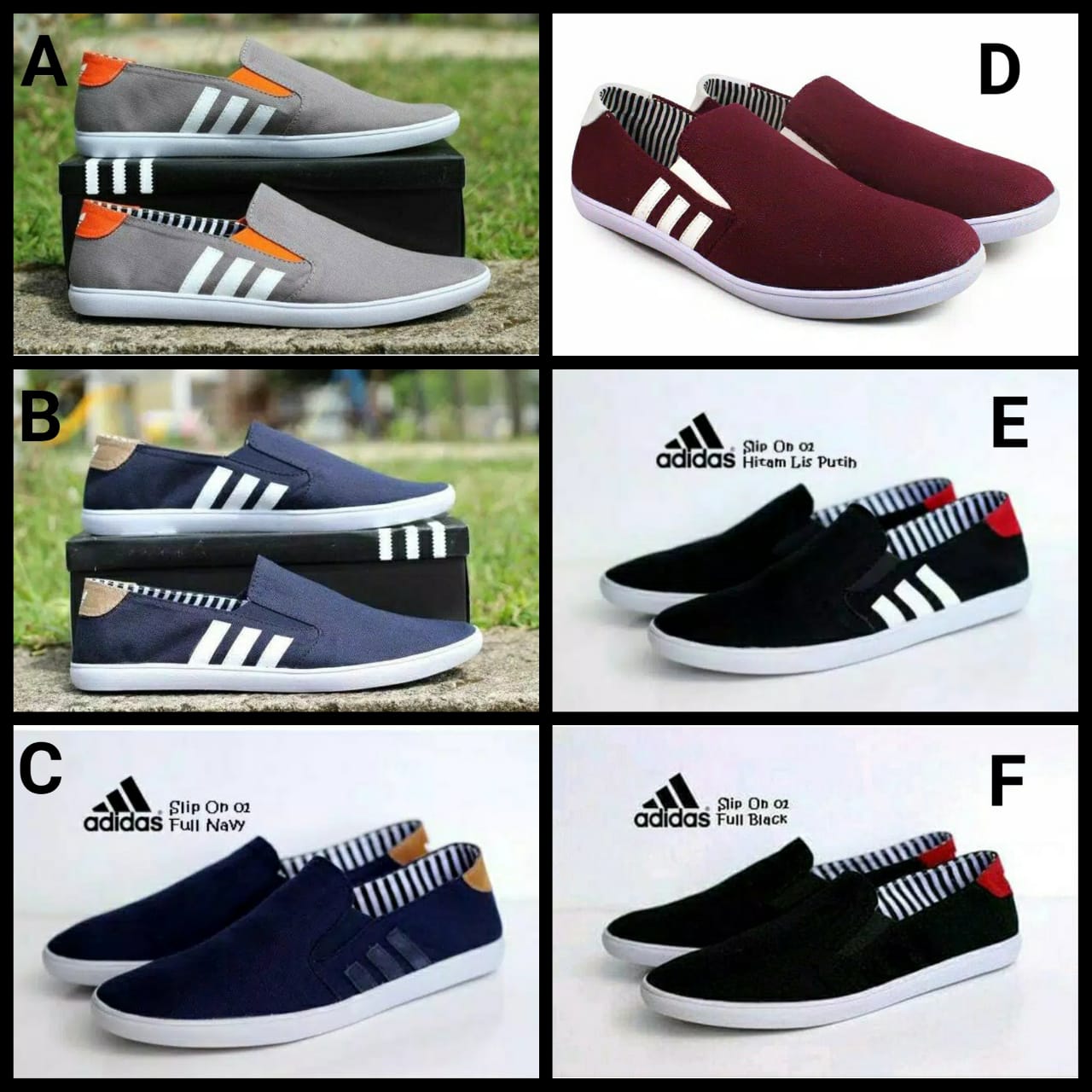 sepatu slip on adidas