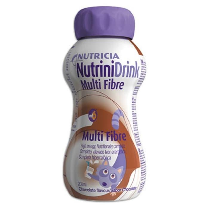 NUTRICIA NUTRINIDRINK Coklat/Vanilla Multi Fibre 200ml - Susu Cair Penambah Berat Badan Anak (1-12 Tahun)