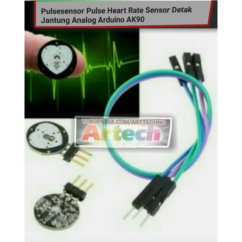 Pulsesensor Pulse Heart Rate Sensor Detak Jantung Analog Arduino Uno ...