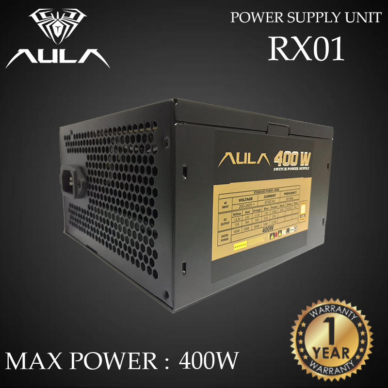 Power Supply PSU AULA 400w Gold Plus Power Supply Gaming AULA 400w