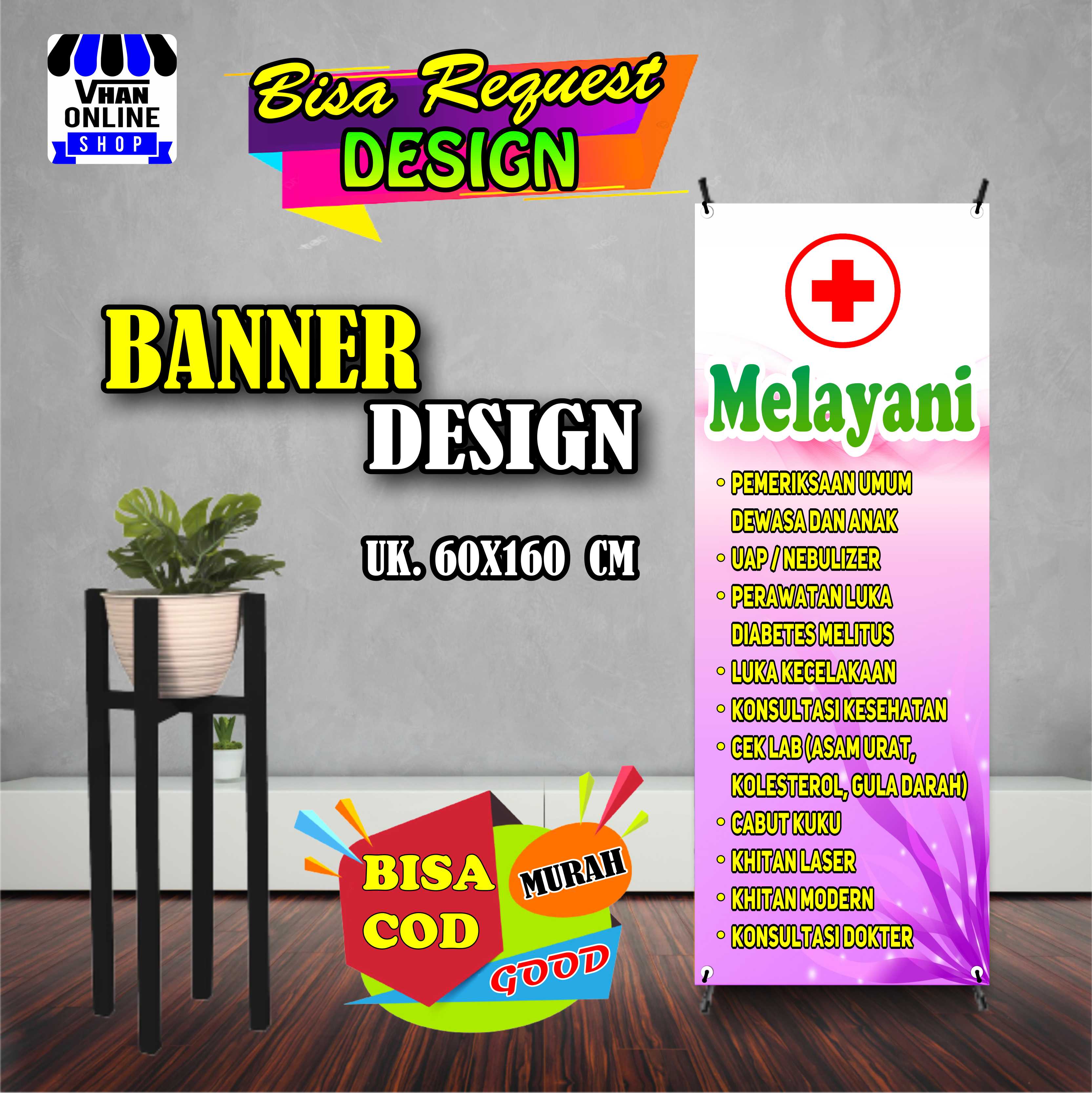 Spanduk Banner Layanan Pemeriksaan Dokter Keren Simple Lazada Indonesia