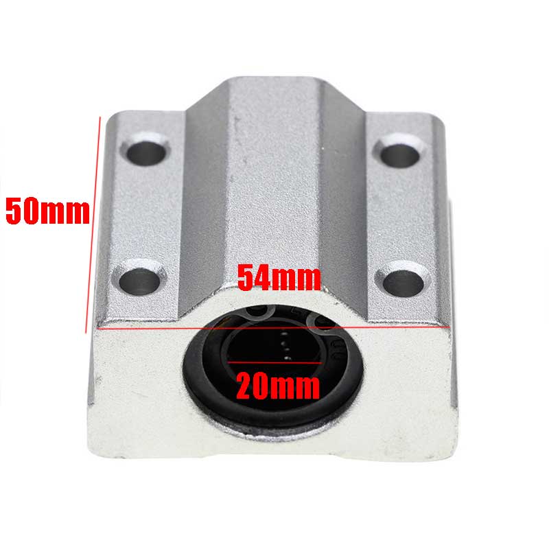 Pack De 2 Blocs Coulissants SCS20UU - Alésage 20mm - Pour CNC, équipements D'emballage Et Imprimantes 3D
