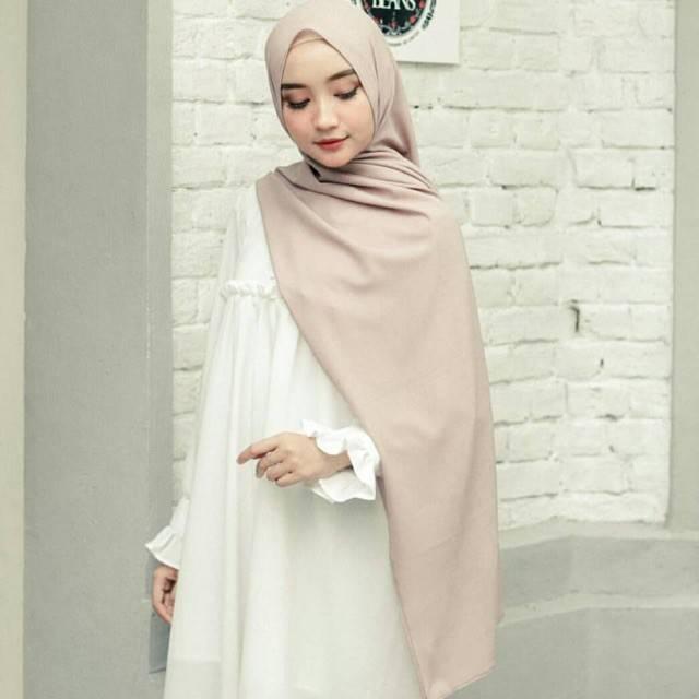 Hijab Pashmina Baby Doll motif Polos warna terlengkap / Jilbab Bella Baby Doll / kerudung Pashmina Polos