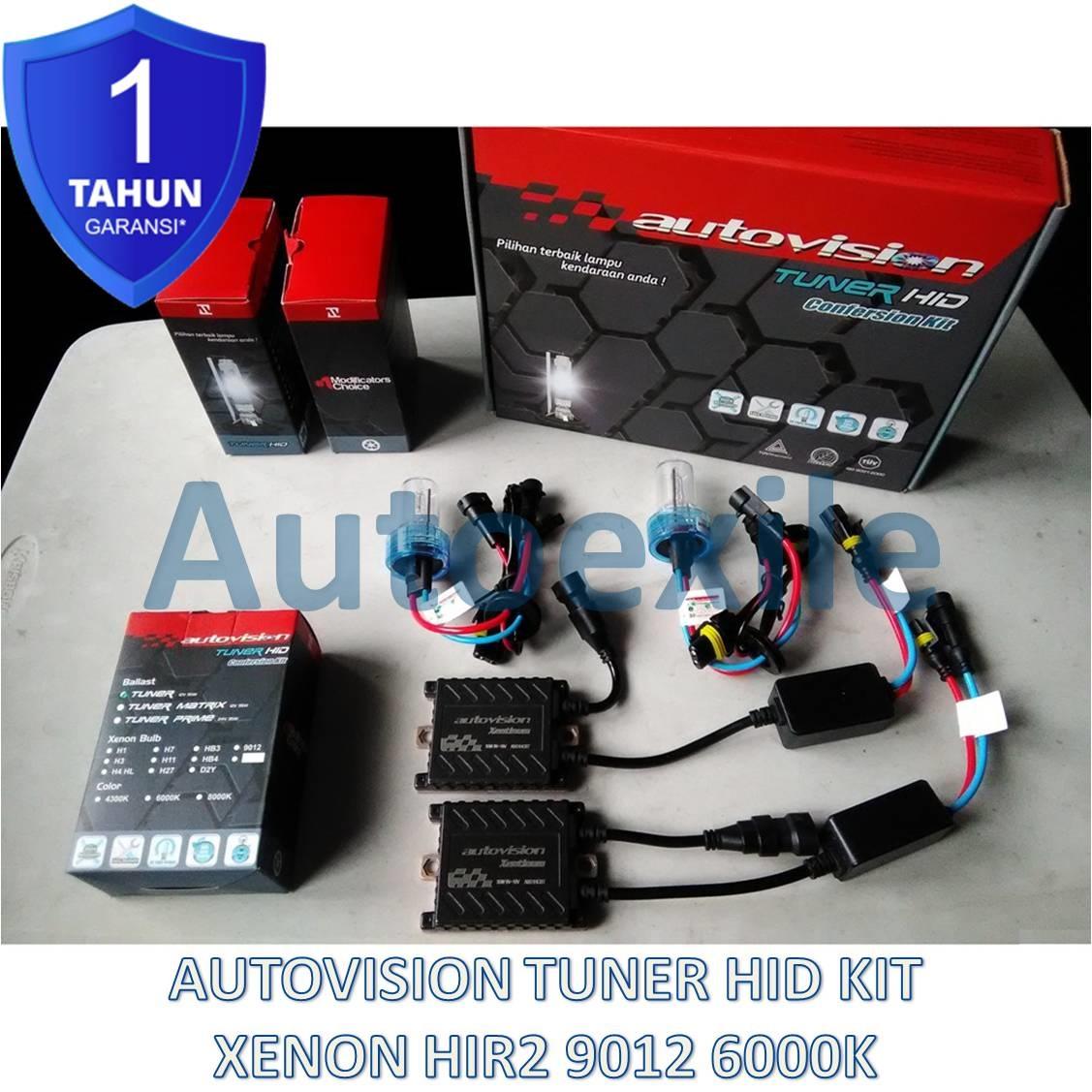 Lampu Mobil Autovision Tuner HID Xenon HIR2 9012 6000K Putih Ballast Xentinum Slim Kit Original Brio RS CHR Mobilio RS New Yaris