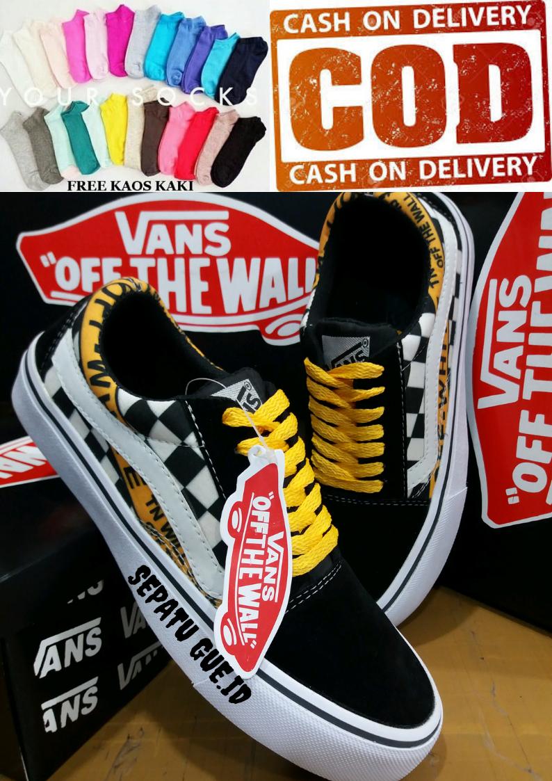 sepatugue.id@Sepatu Vans12 converse12 nike12_Off White 56 ITC Best Quality Authentic Old Skuul Pria Sneakers pria dan wanita joss