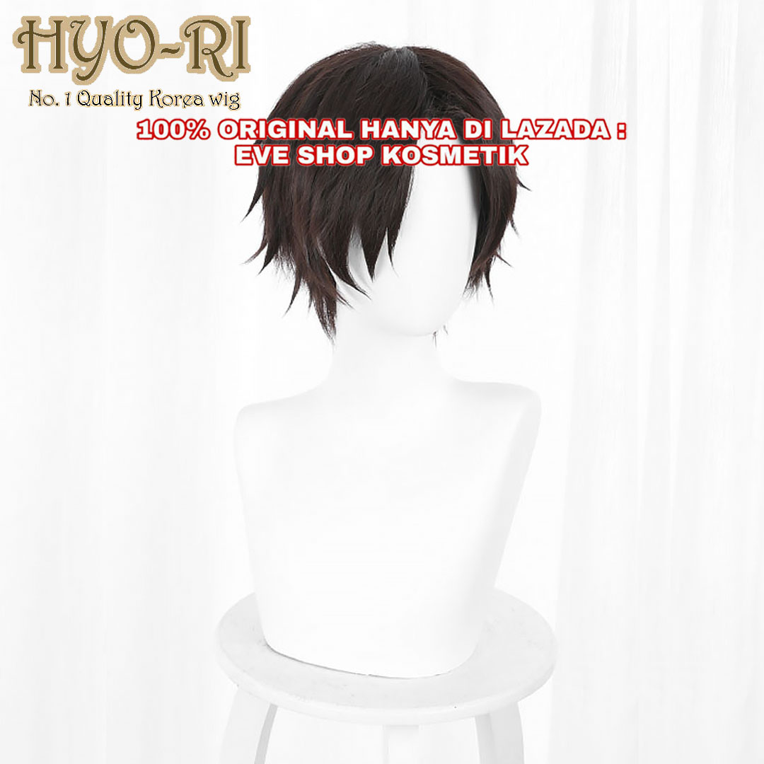 READY STOCK RAMBUT PALSU WIG COWO COWOK PRIA PENDEK LURUS HITAM