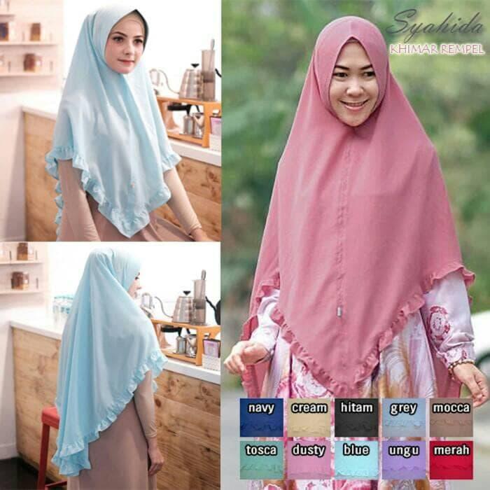 PROMO Khimar syari Rempel Syahida/ jilbab hijab kerudung bergo instan TERBARU