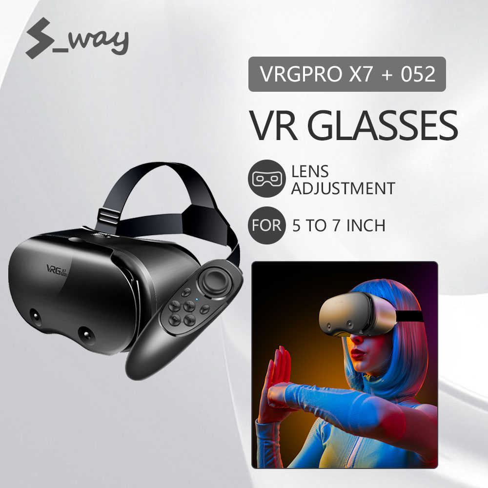Tai Nghe VR 3D Thực Tế Ảo S-way Mũ Bảo Hiểm Kính Thông Minh Cho Điện Thoại