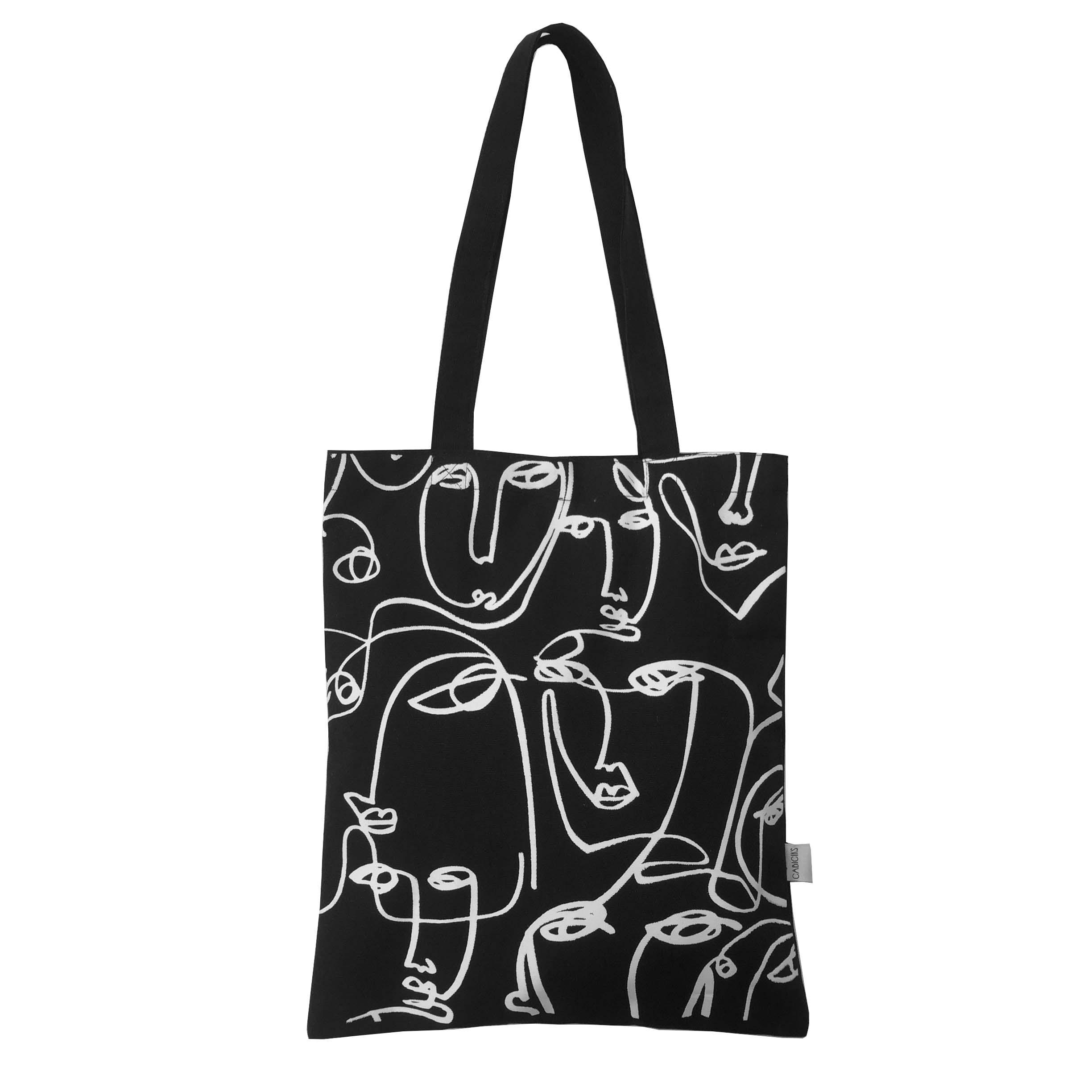 Cabiciks - Tote Bag Kanvas Motif Visage