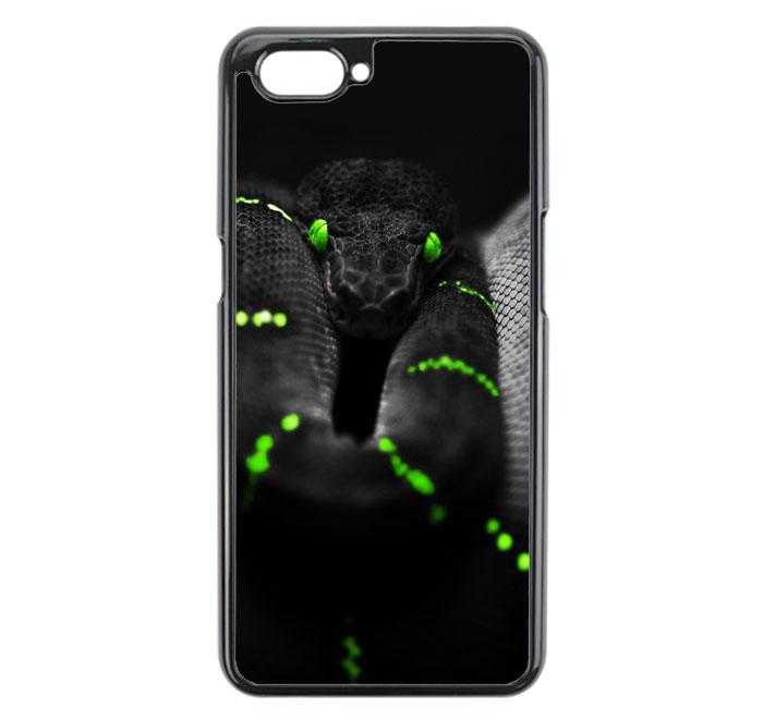 Casing For Oppo A3S black green snake E1772