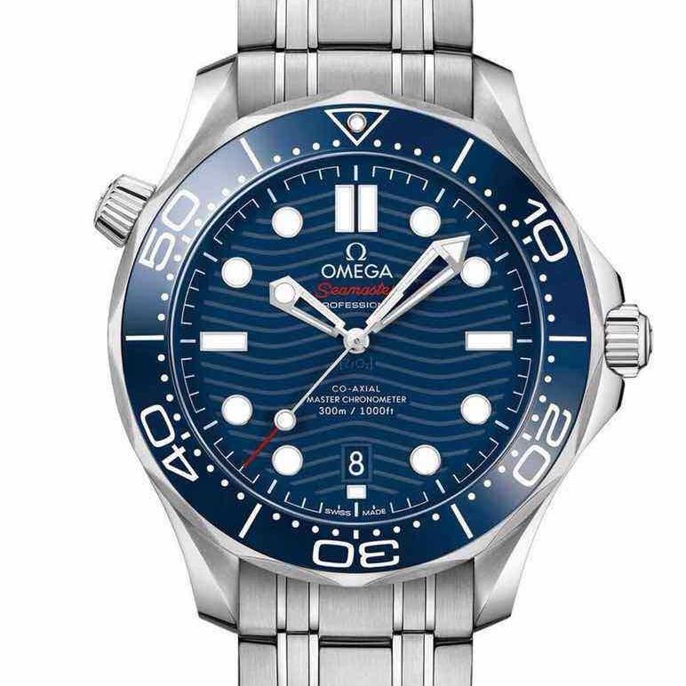 Jam Tangan Omega Sea Master Automatic Silver Blue