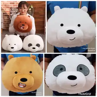 Bears Bear Kecil - Bantal Boneka Bare Bear Bears Beruang Panda Kepala Import Sedia Boneka Besar Panda Lucu Imut Perempuan