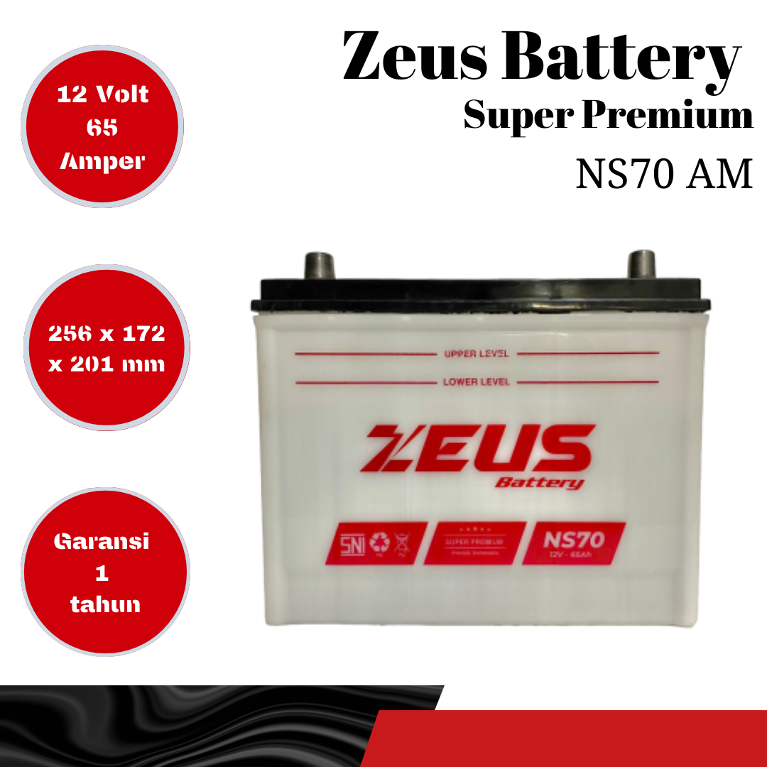 Aki Mobil Kijang Kapsul NS70 65D26R Zeus Battery Premium Lazada