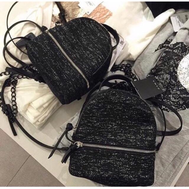 HULAHULA'- SALE SALE SALE HEBOH ZARA BACKPACK GLITTER ORIGINAL ORI BESTSELLER TERMURAH