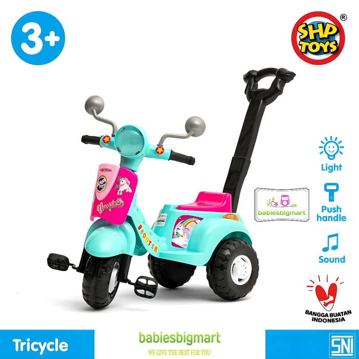 Sepeda Anak Roda Tiga Rabbit Tricycle SHP Scooter 609 Vespa Ride