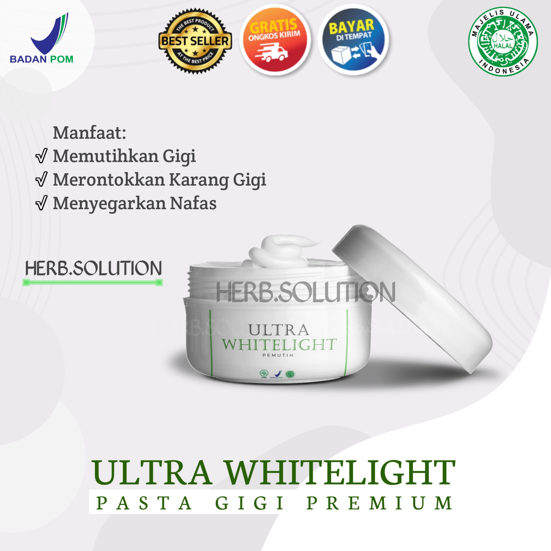 ULTRA WHITELIGHT pemutih gigi permanen asli bpom / pasta gigi pemutih