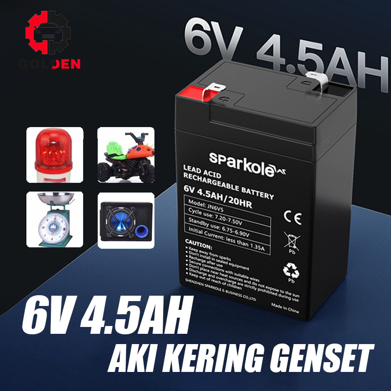 Eelic aki-6v4.5ah hitam aki kering 6 volt 4.5 ah untuk menyuplai arus