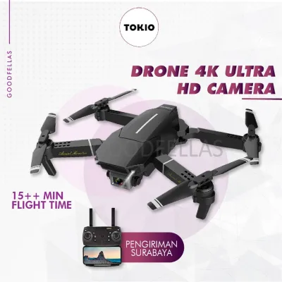 DRONE 4K ULTRA HD CAMERA AUTO FOKUS INCLUDE REMOT DAN KAMERA ORIGINAL IMPORT - Bisa COD