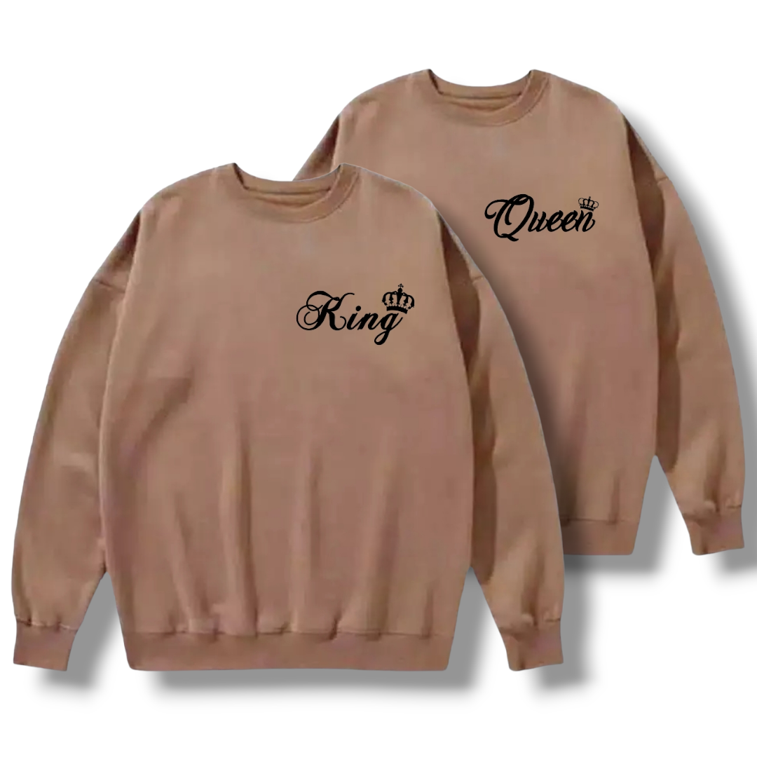 jaket couple pasangan Sweater couple KING QUEEN terbaru