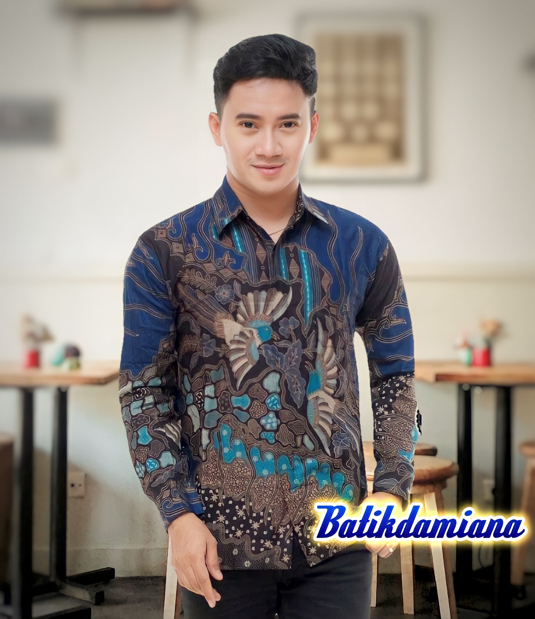 Batik pria lengan panjang baju batik pria kemeja batik pria