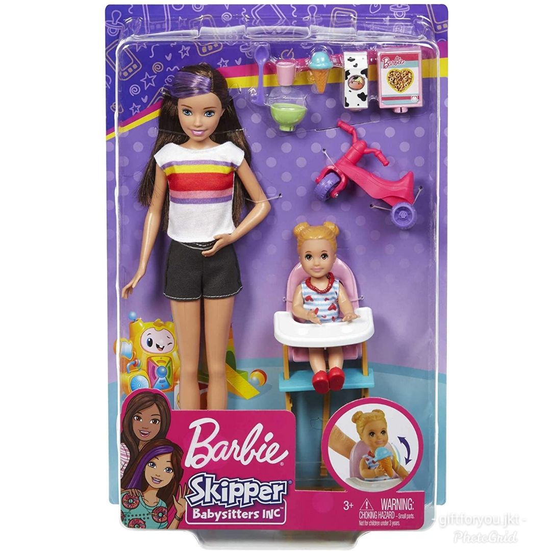 barbie babysitter doll set