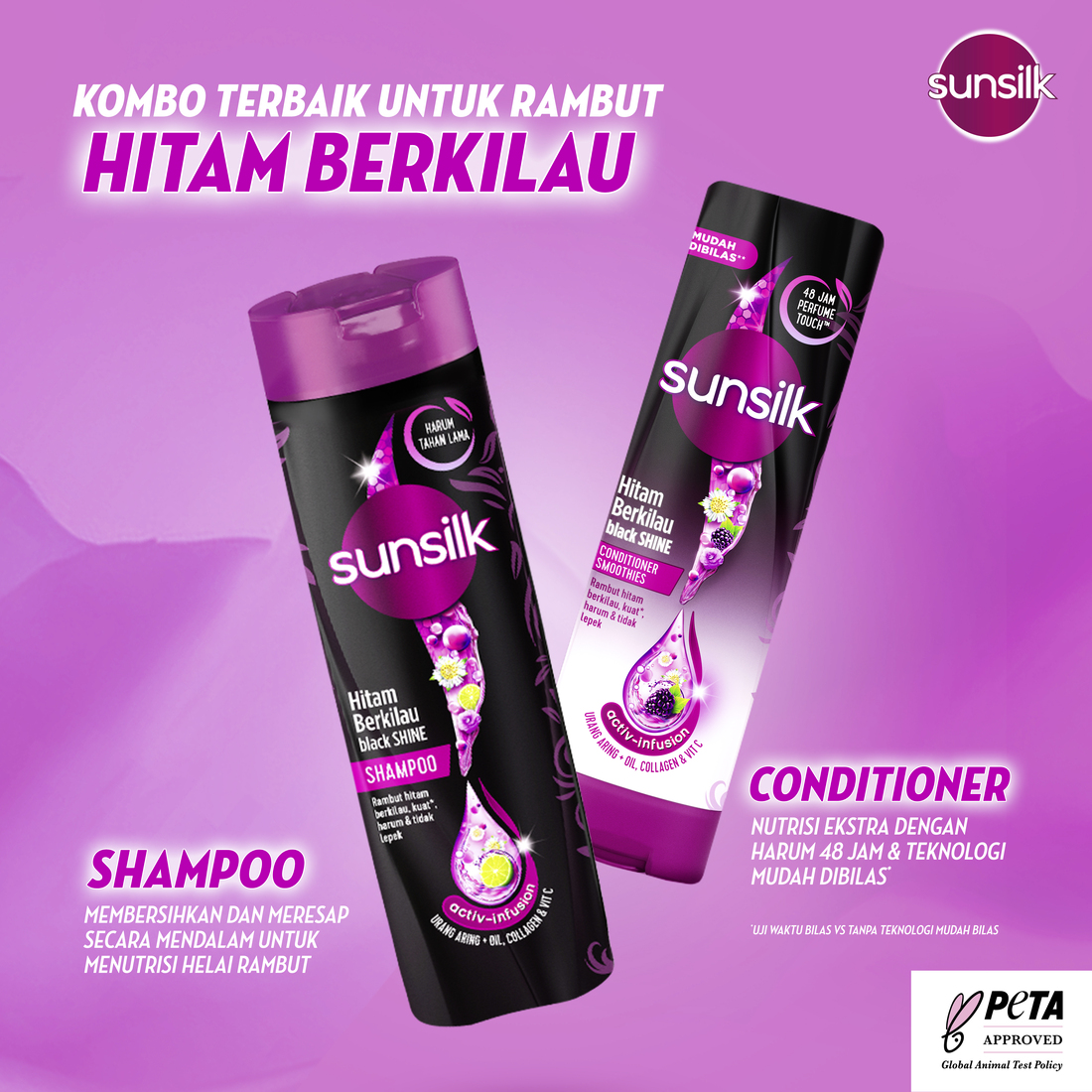 SUNSILK Soft Smooth Shampoo + Conditioner  mL  PAKET Perawatan