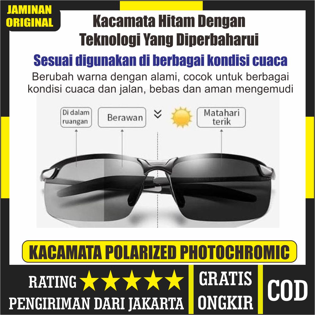 [READY STOK] Kacamata Polarized Photochromic Pria Anti Silau - Kacamata ...