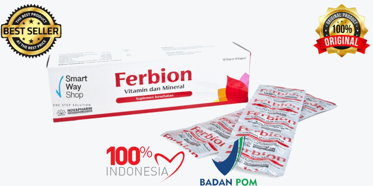 FERBION Multivitamin dan Mineral Untuk Anemia 1 box isi 100 Kapsul ORI