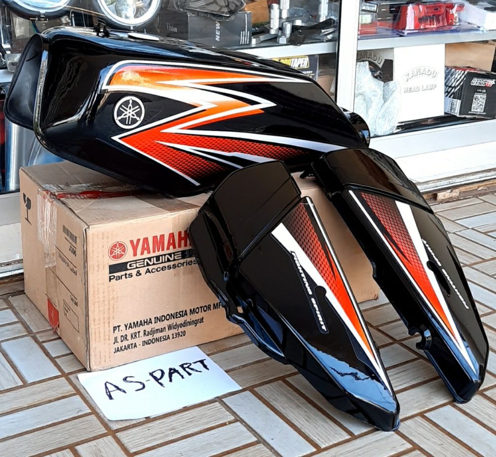 Tangki Rx King 03 Hitam Orange Lengkap Box Aki Striping Emblem Garputala Non Ori Bahan Tebal Cat Kinclong Sangat Berkualitas Lazada Indonesia
