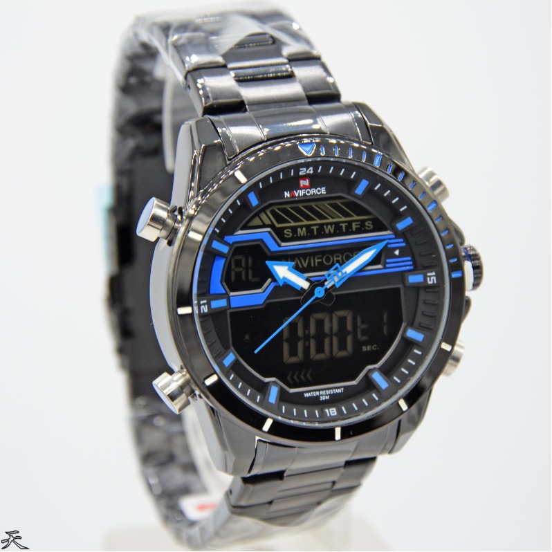 Naviforce NF9133 Jam Tangan Naviforce Pria Double Time Fitur Analog dan