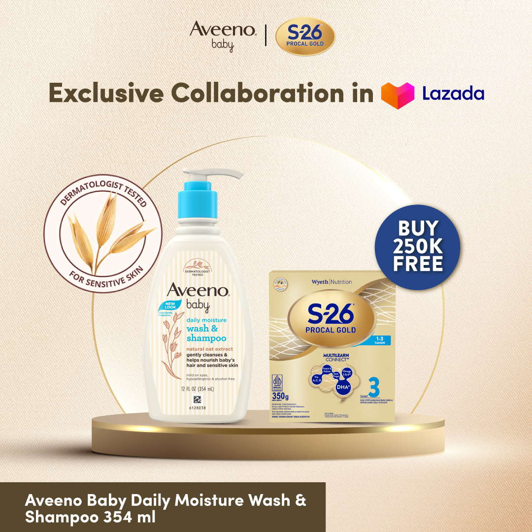 AVEENO Baby Wash Shampoo 354 ml Sabun Bayi Hypoallergenic Sabun