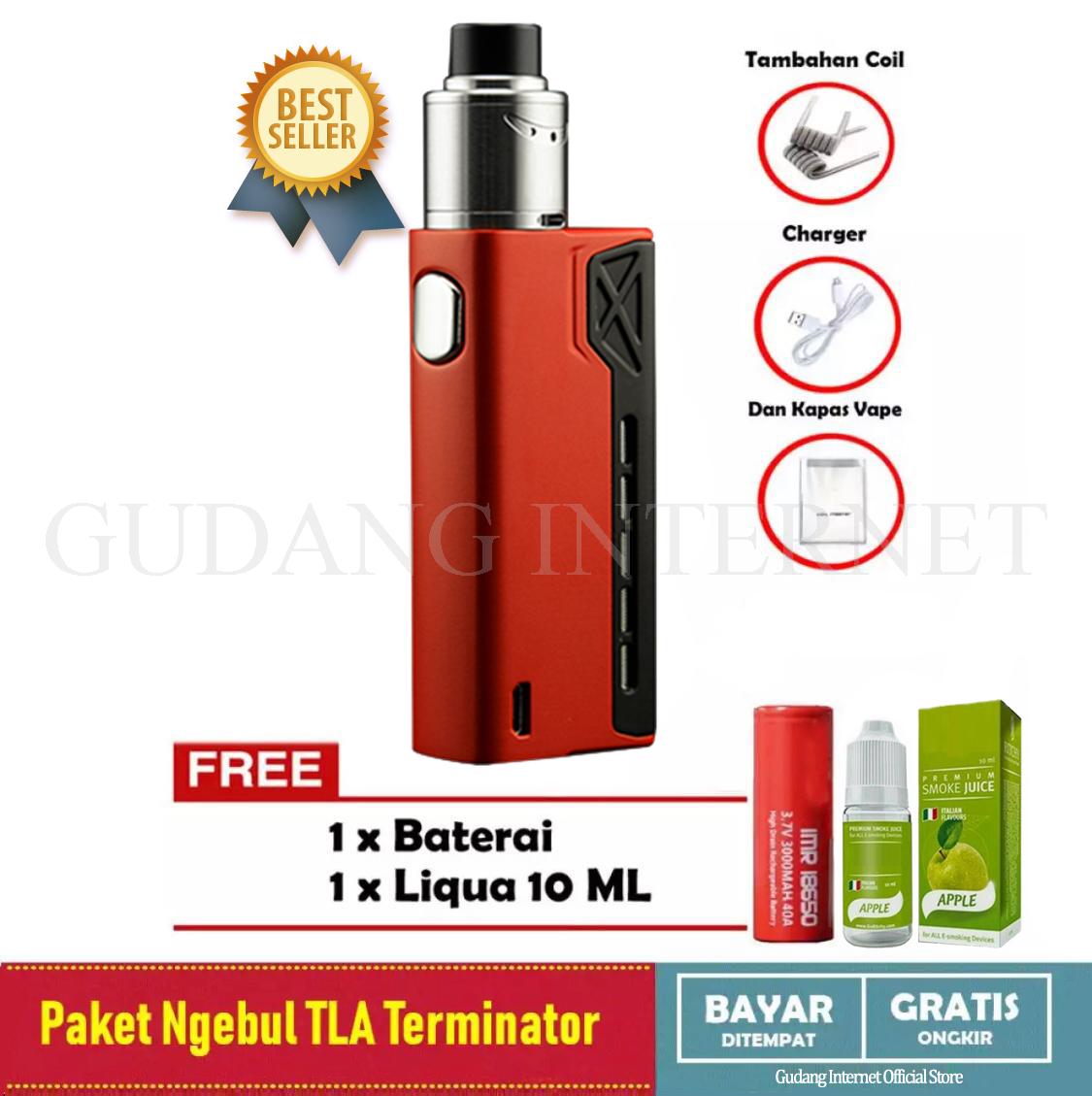 Paket Siap Ngebul TLA Terminator Rokok Elektrik Vape TLA + Free Coil Liquid Kapas Baterai dan Charger Paket Siap Ngebul TLA Terminator Rokok Elektrik Vape TLA + Free Coil Liquid Kapas Baterai dan Charger