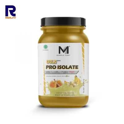 Muscle First Pro Isolate 2 Lbs Honey Banana Whey Protein Isolate - Gratis Shaker 750ml