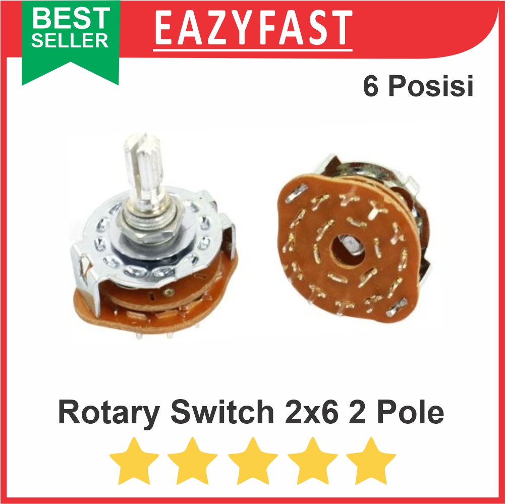 Rotary Switch 2 Pole 12 Step – RME-2-10-20 – Gold Plated – Made In Bulgaria