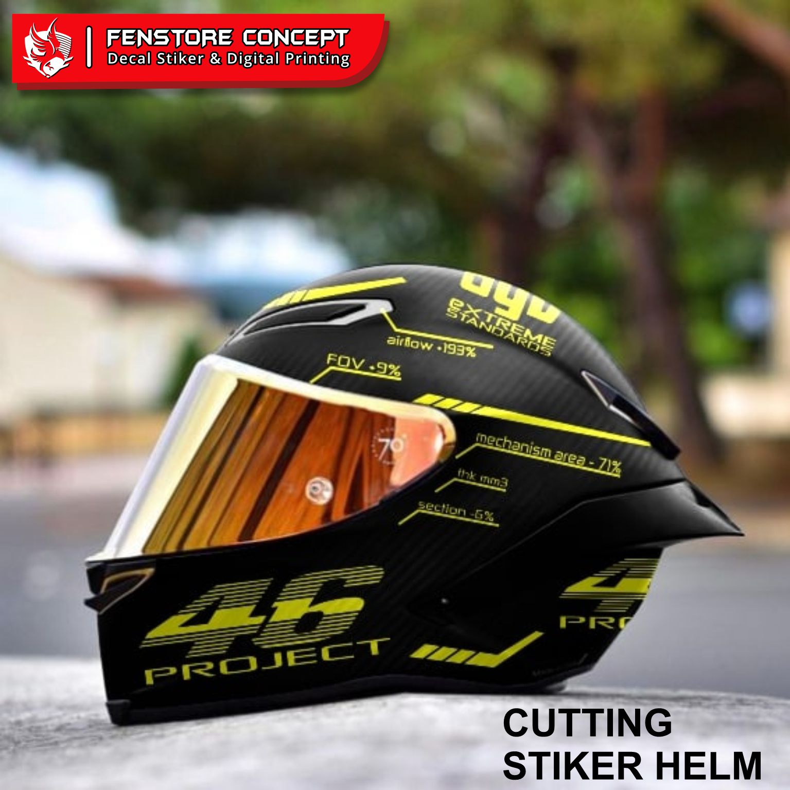 Stiker Helm Custom AGV Pista 46 Project 